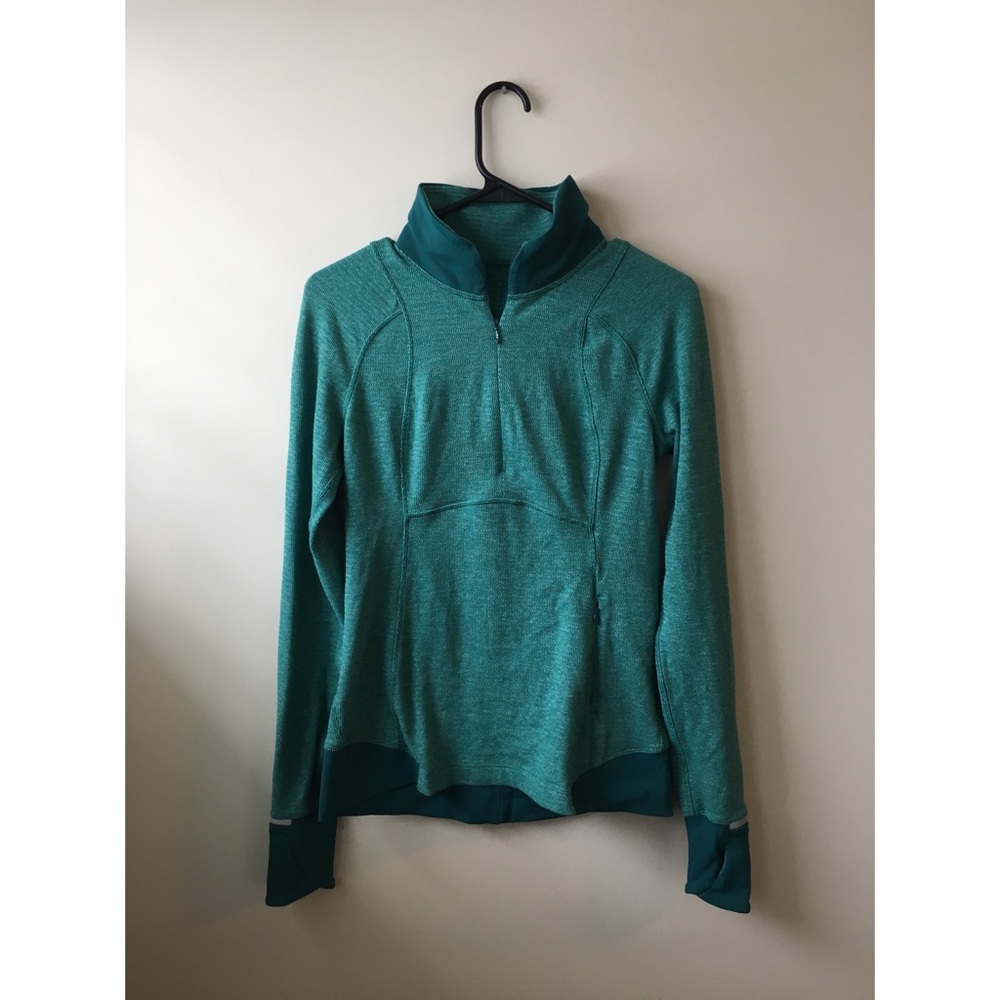 Lululemon Turquoise Quarter Zip Sweatshirt